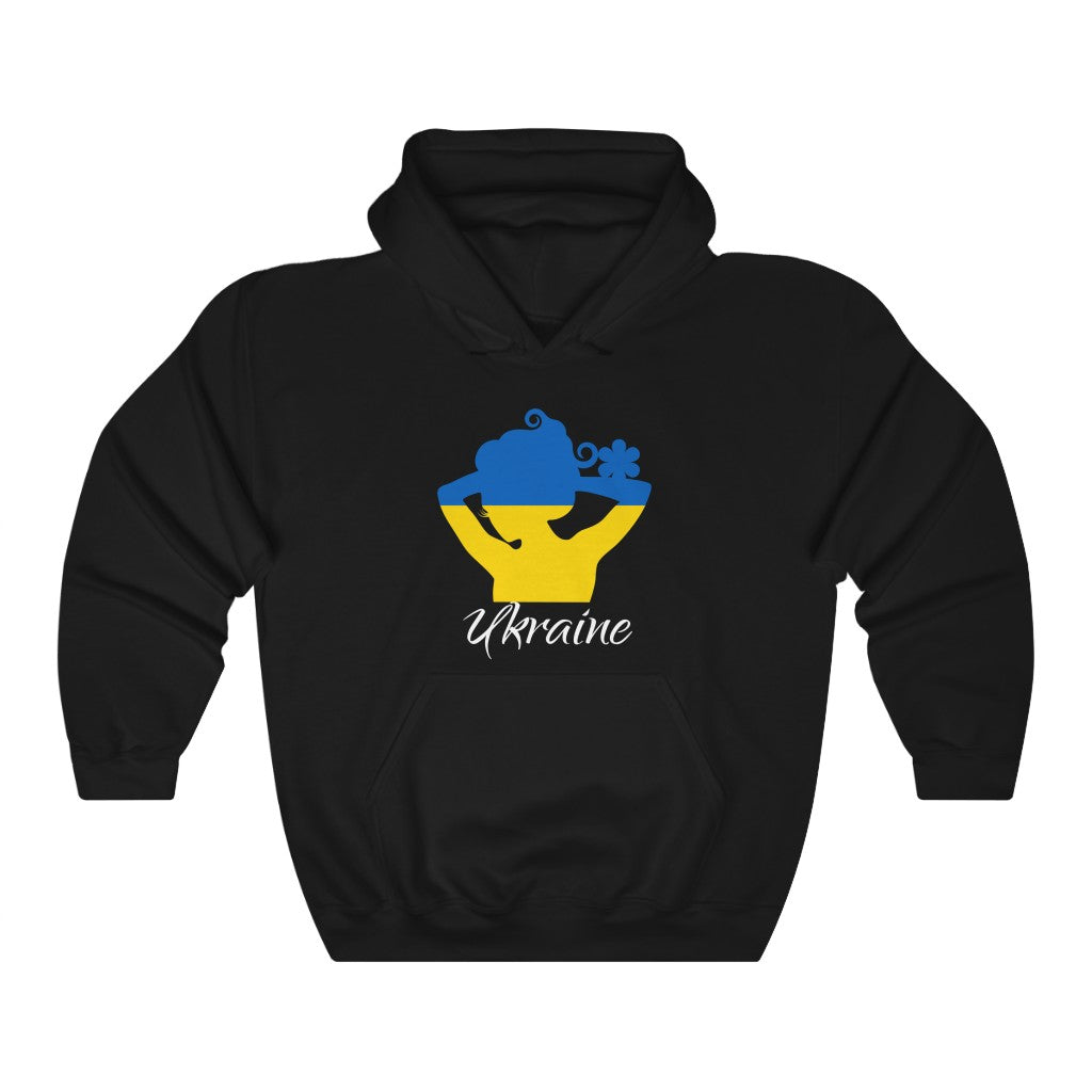 Ukraine Lady Flag Hoodie Sweatshirt 2 - Unisex
