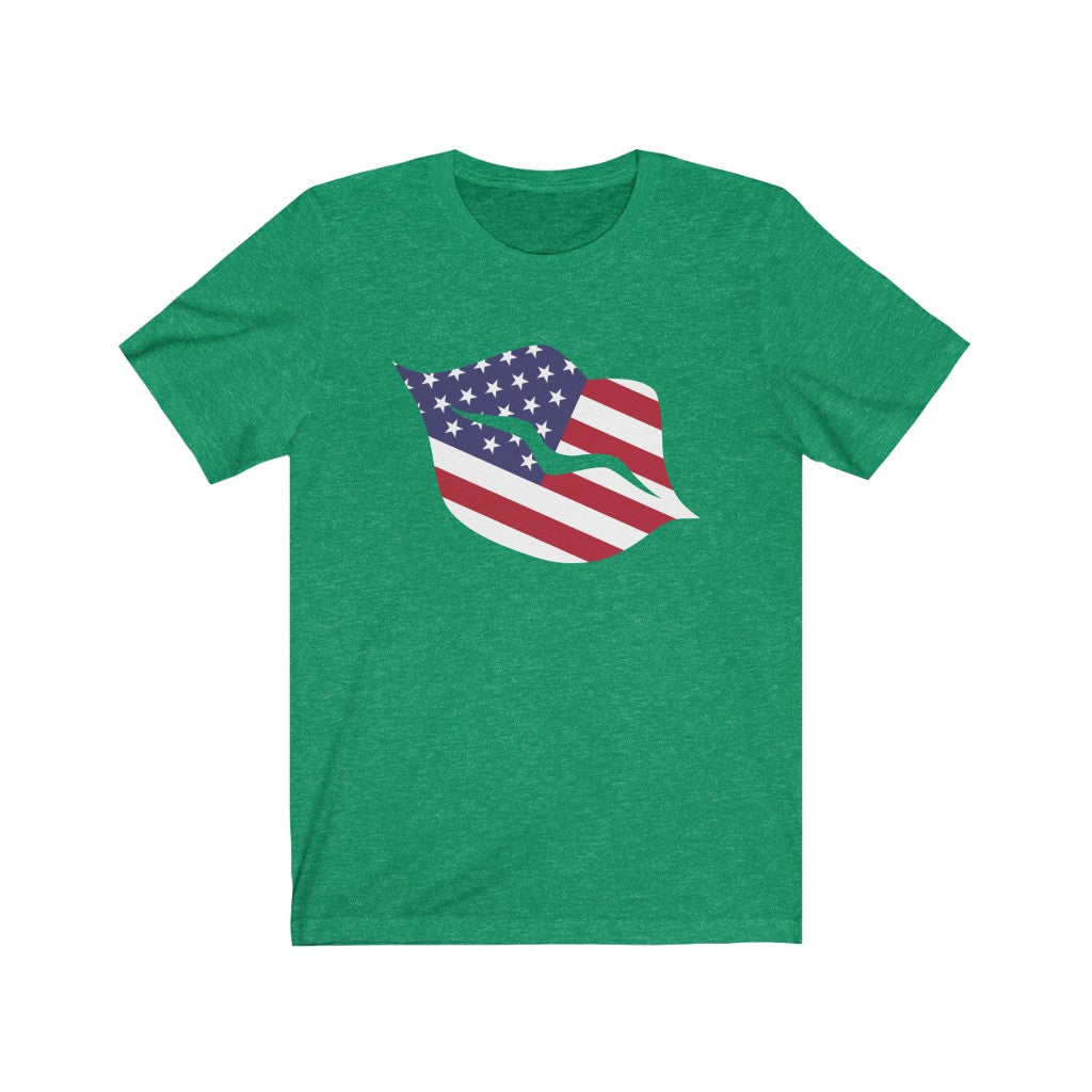 United States of America Lips Flag Premium Tee - Unisex