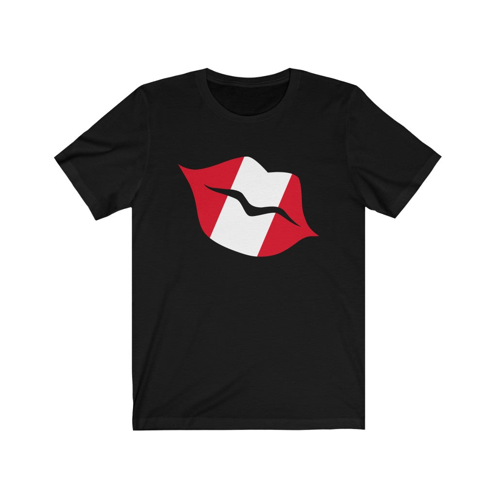 Peru Lips Flag Premium Tee - Unisex