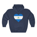 Nicaragua Heart Flag Hoodie Sweatshirt - Unisex