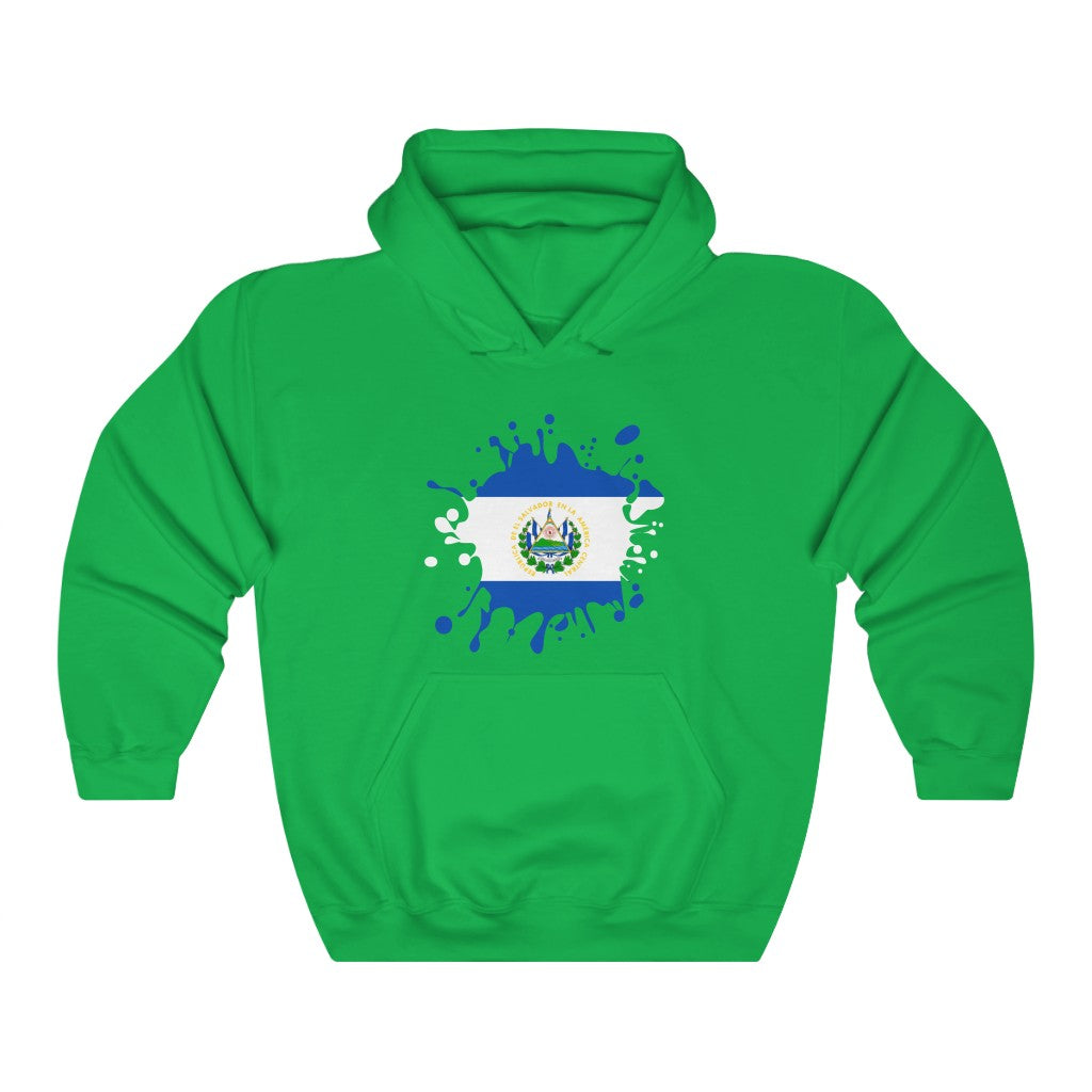 El Salvador Splat Flag Hoodie Sweatshirt - Unisex