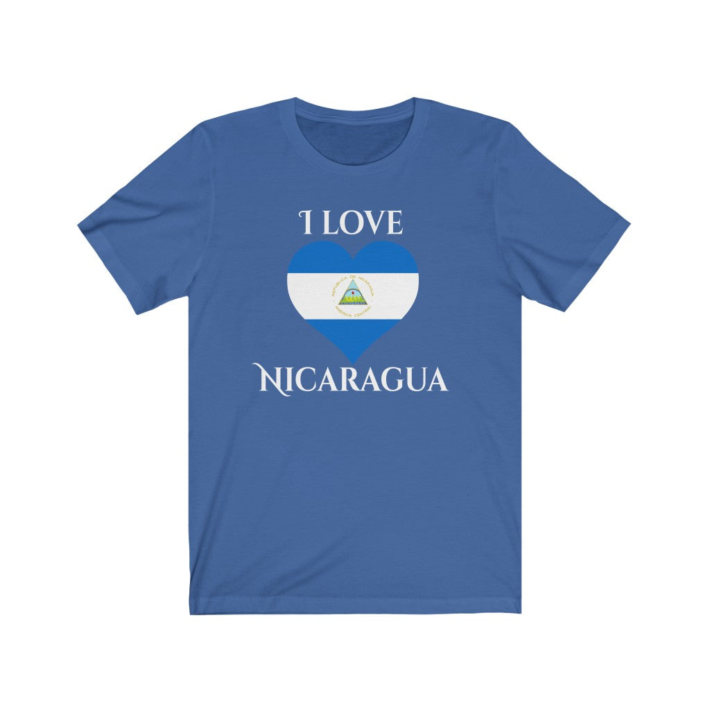 Nicaragua Heart Flag Premium Tee 2 - Unisex