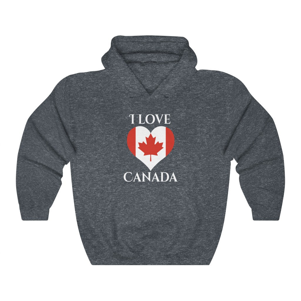 Canada Heart Flag Hoodie Sweatshirt 2 - Unisex