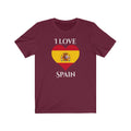 Spain Heart Flag Premium Tee 2 - Unisex