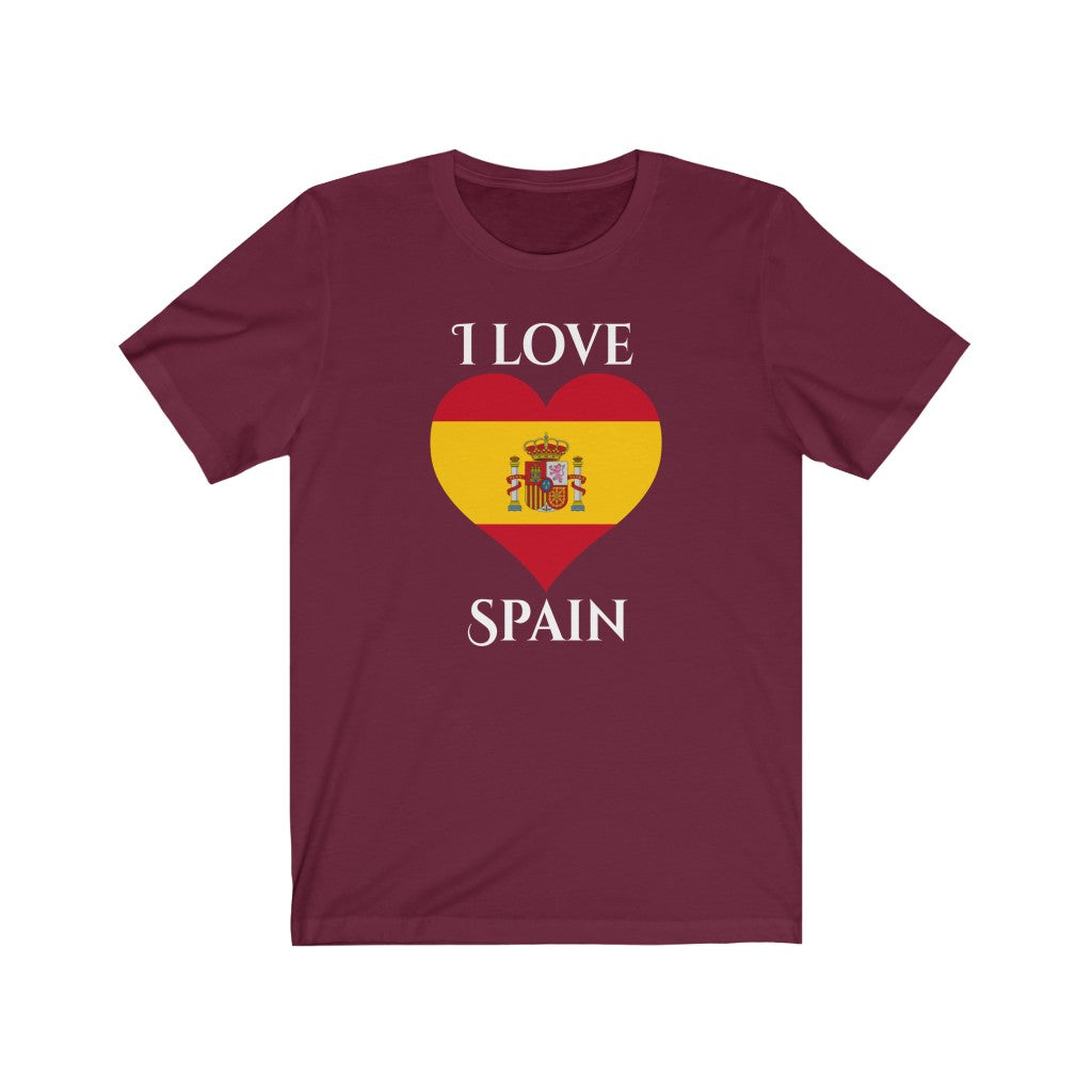 Spain Heart Flag Premium Tee 2 - Unisex