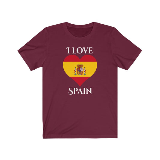 Spain Heart Flag Premium Tee 2 - Unisex