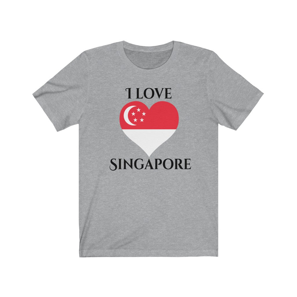 Singapore Heart Flag Premium Tee 1 - Unisex