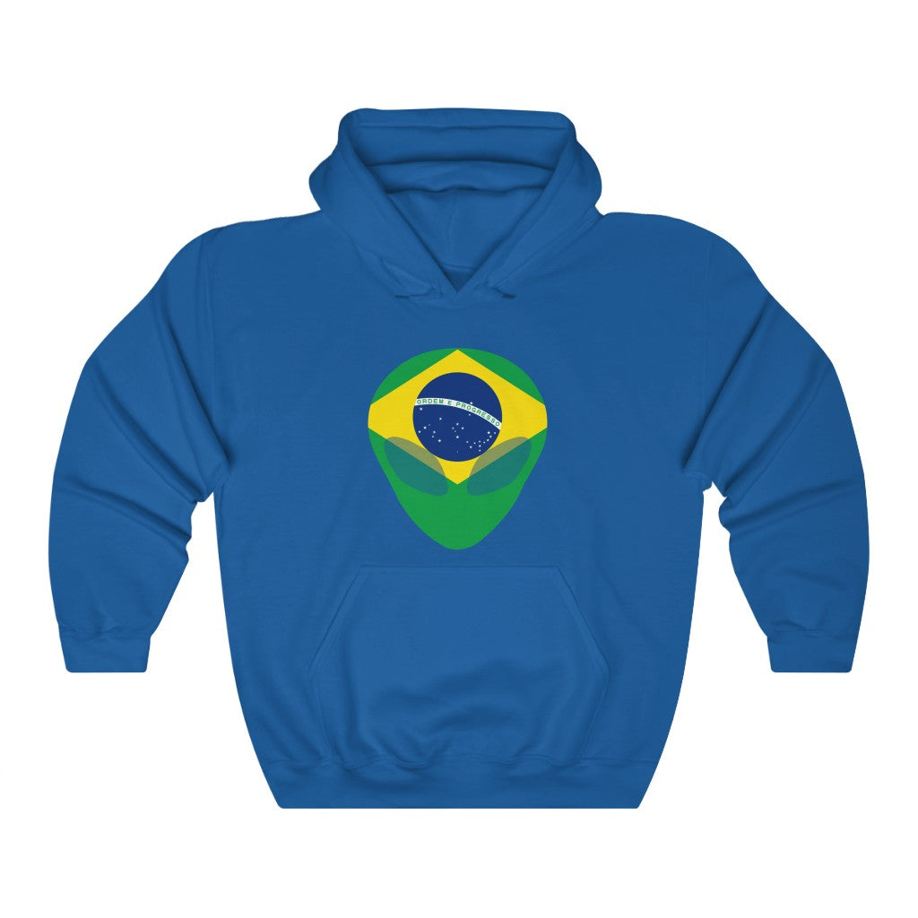 Brazil Alien Flag Hoodie Sweatshirt - Unisex
