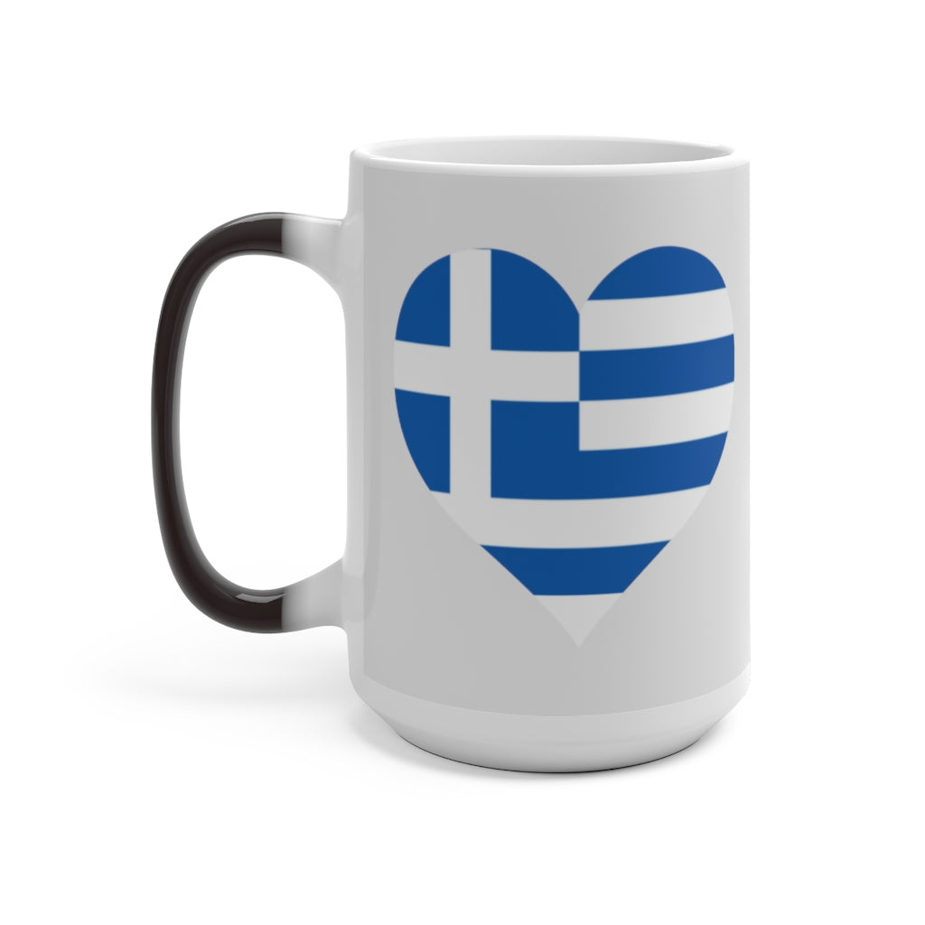 Greece Heart Color Changing Mug