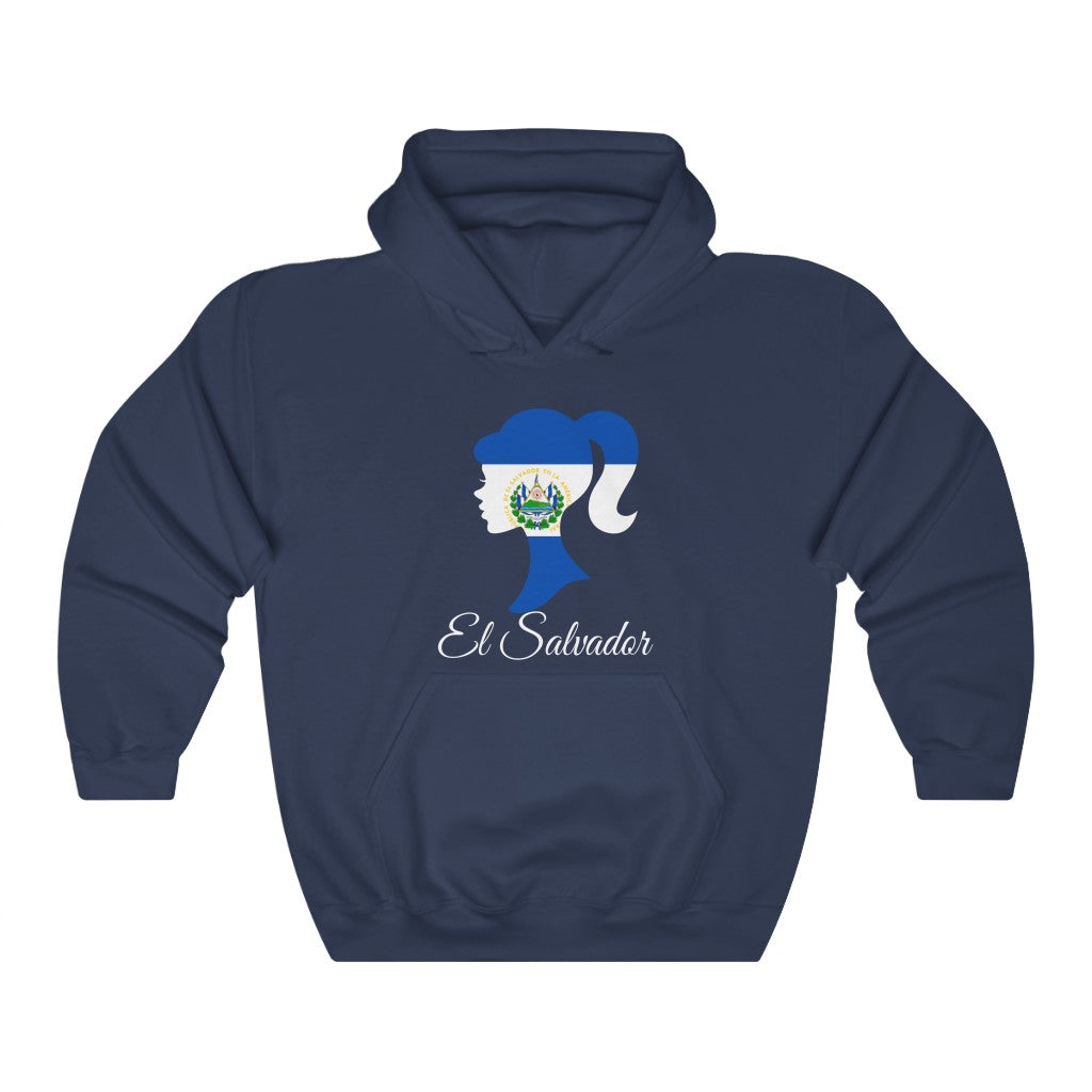 El Salvador Girl Flag Hoodie Sweatshirt 2 - Unisex