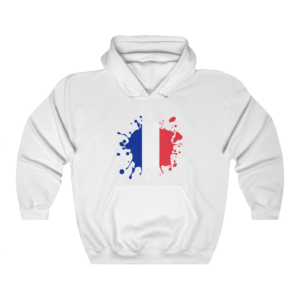 France Splat Flag Hoodie Sweatshirt - Unisex