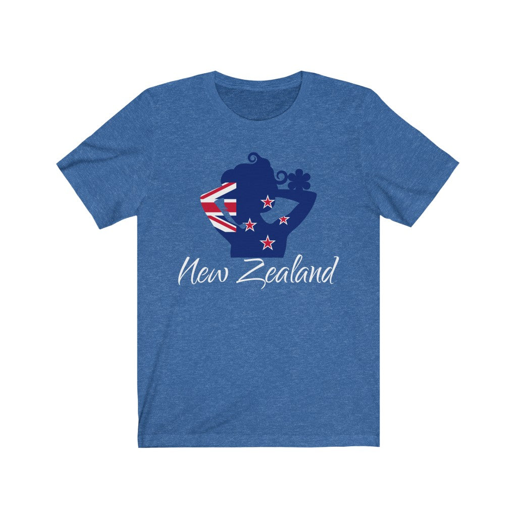 New Zealand Lady Flag Premium Tee 2 - Unisex