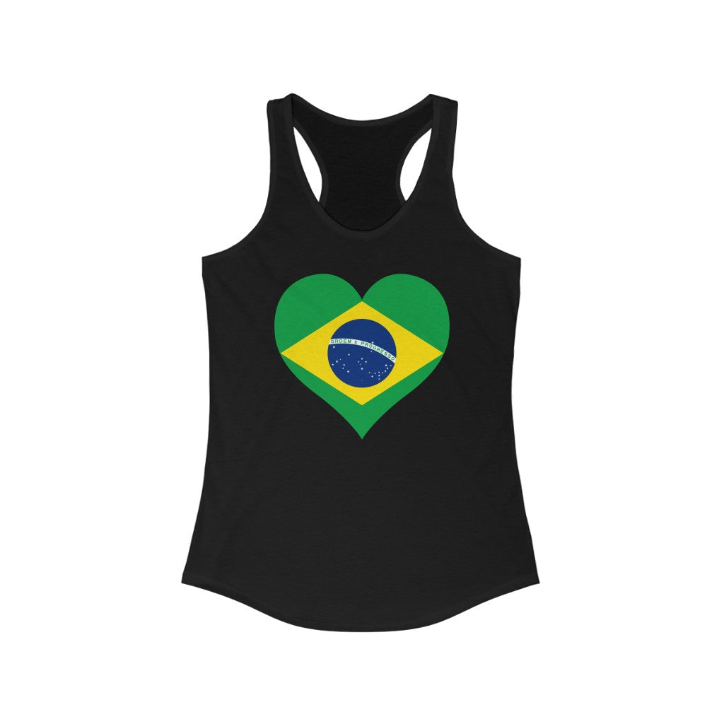 Brazil Heart Flag Tank - Women