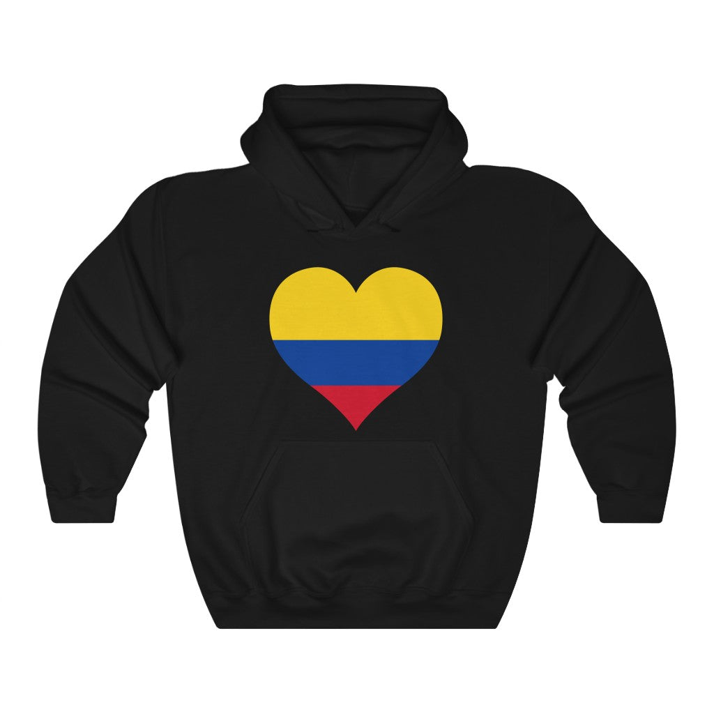 Colombia Heart Flag Hoodie Sweatshirt - Unisex