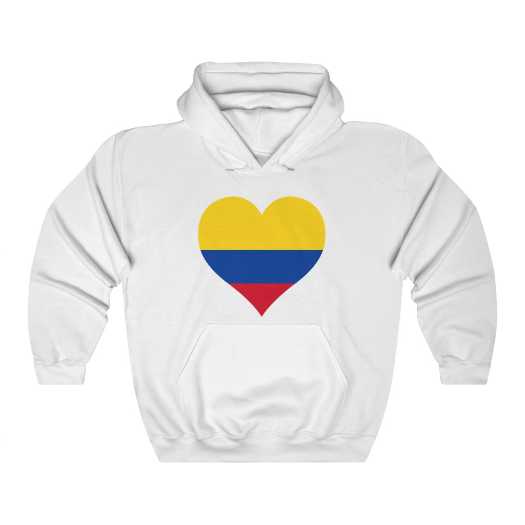 Colombia Heart Flag Hoodie Sweatshirt - Unisex
