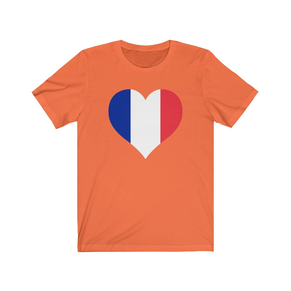 France Heart Flag Premium Tee - Unisex