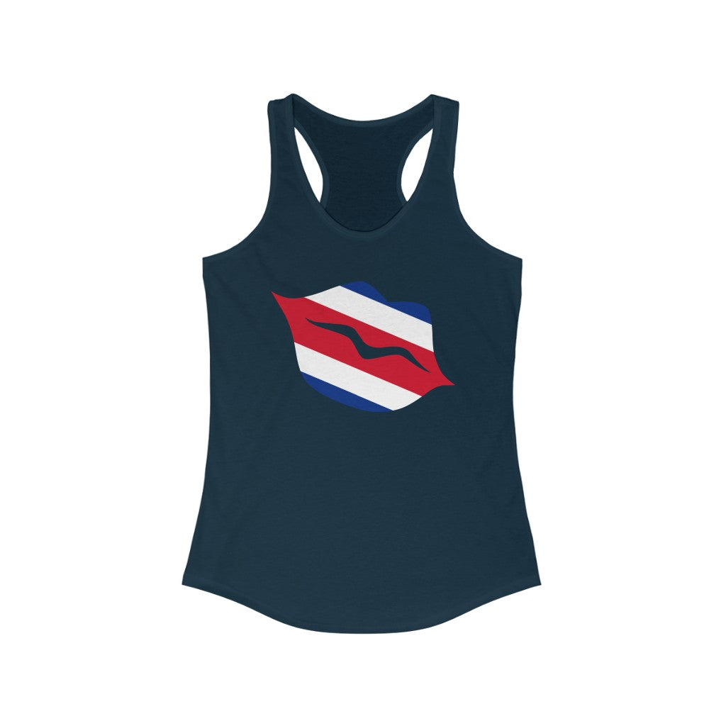 Costa Rica Lips Flag Tank - Womem