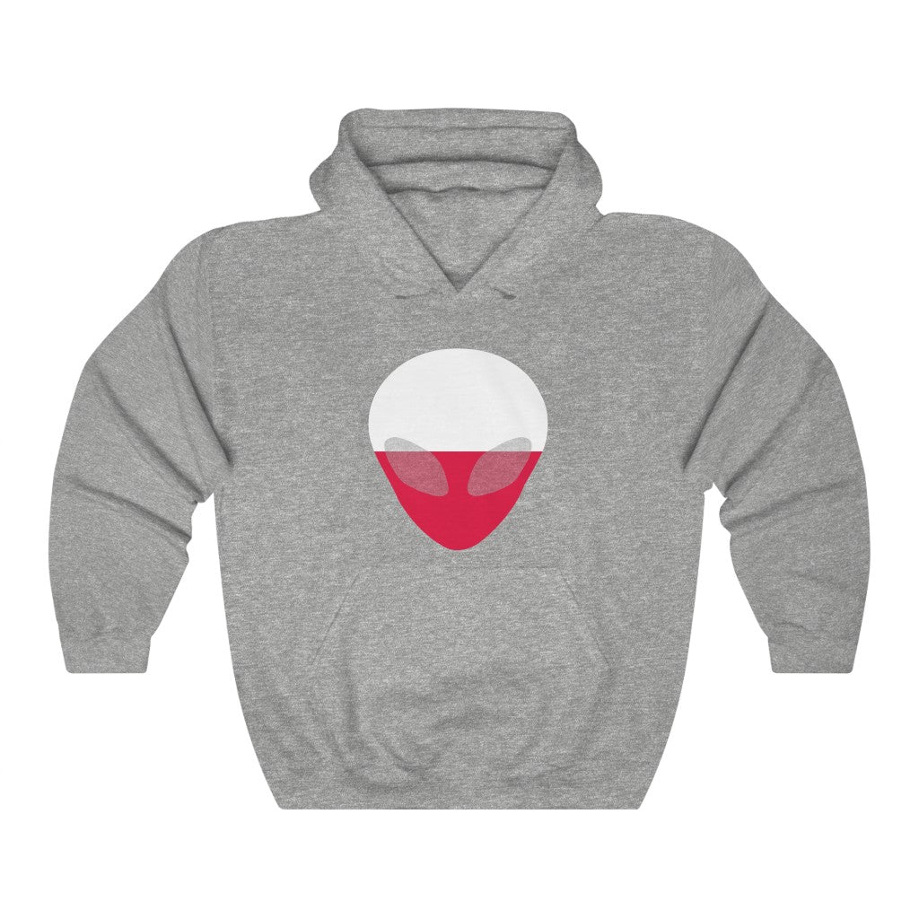 Poland Alien Flag Hoodie Sweatshirt - Unisex