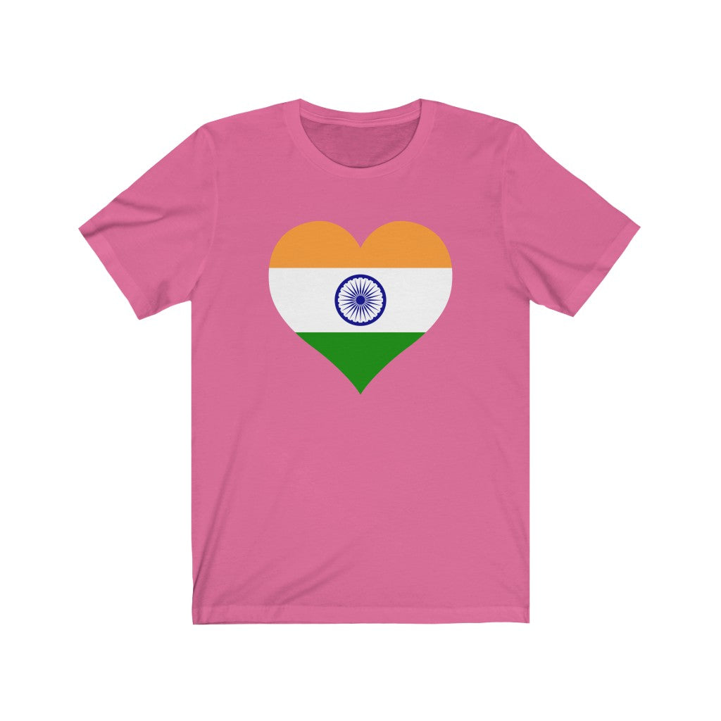 India Heart Flag Premium Tee - Unisex