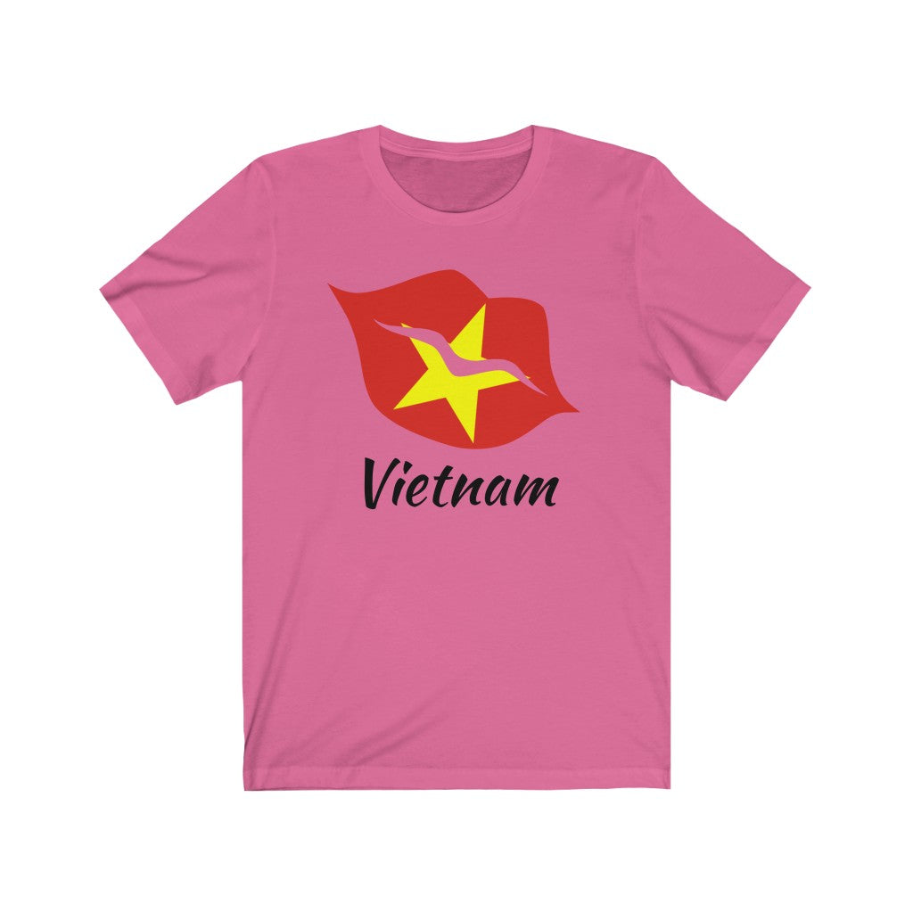 Vietnam Lips Flag Premium Tee 1 - Unisex