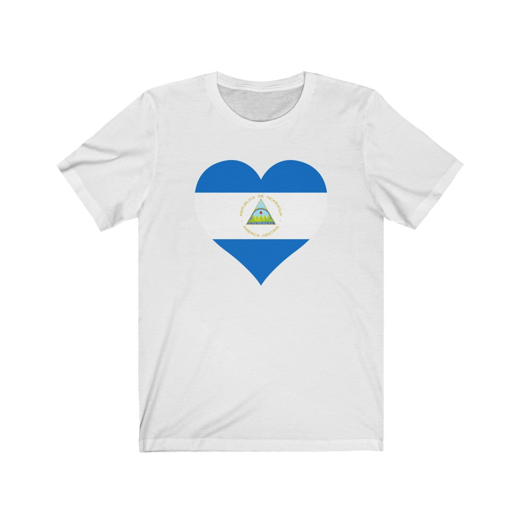 Nicaragua Heart Flag Premium Tee - Unisex