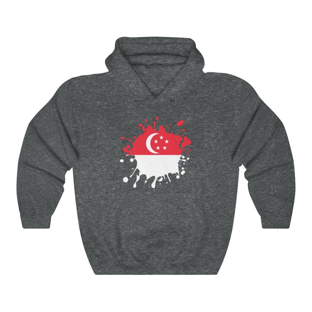Singapore Splat Flag Hoodie Sweatshirt - Unisex