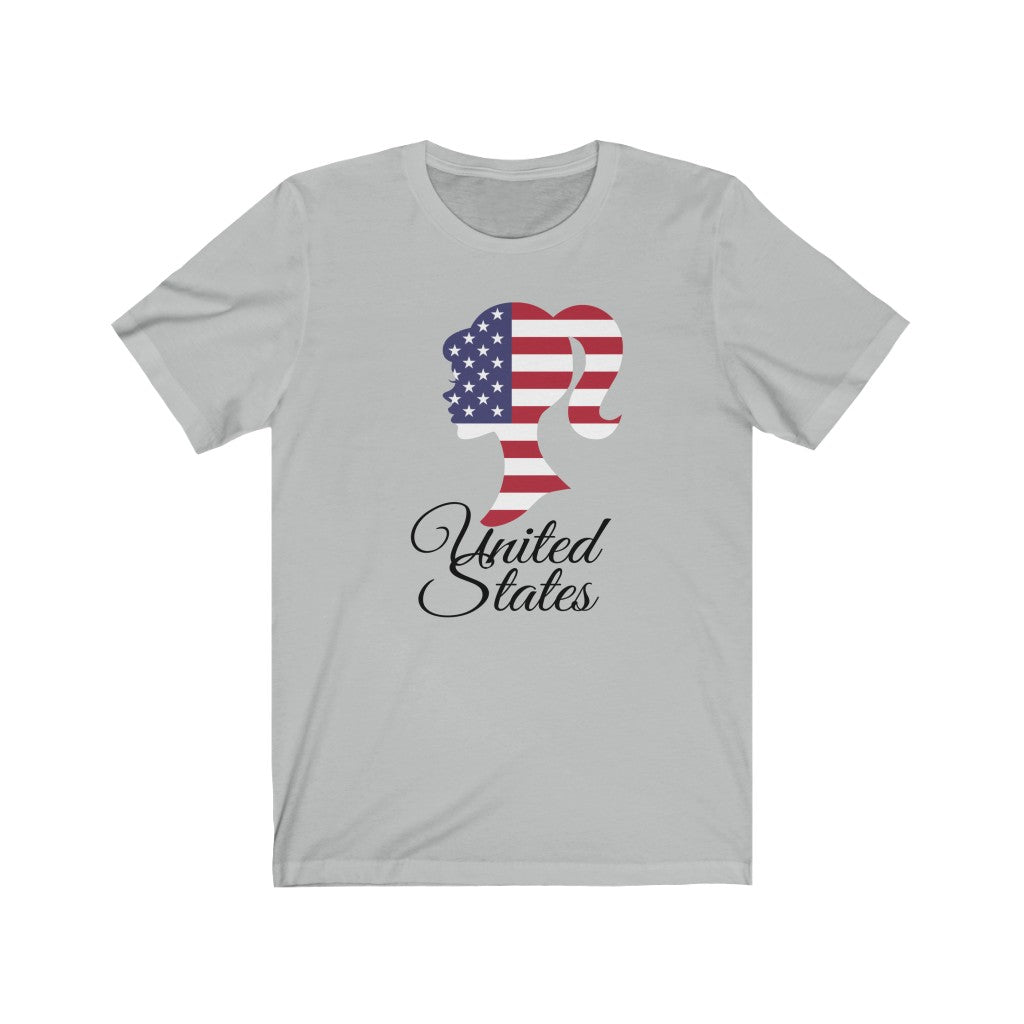 United States of America Girl Flag Premium Tee 1 - Unisex