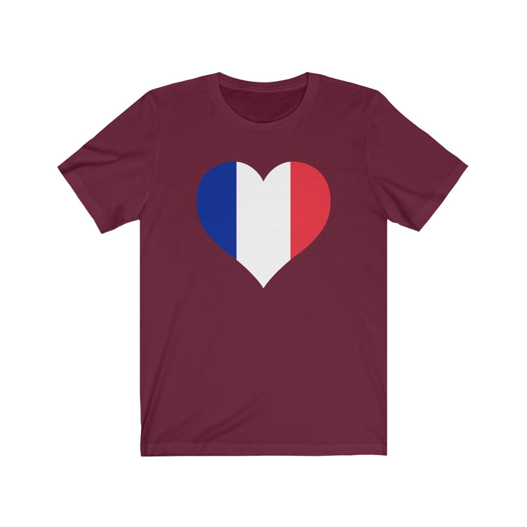 France Heart Flag Premium Tee - Unisex
