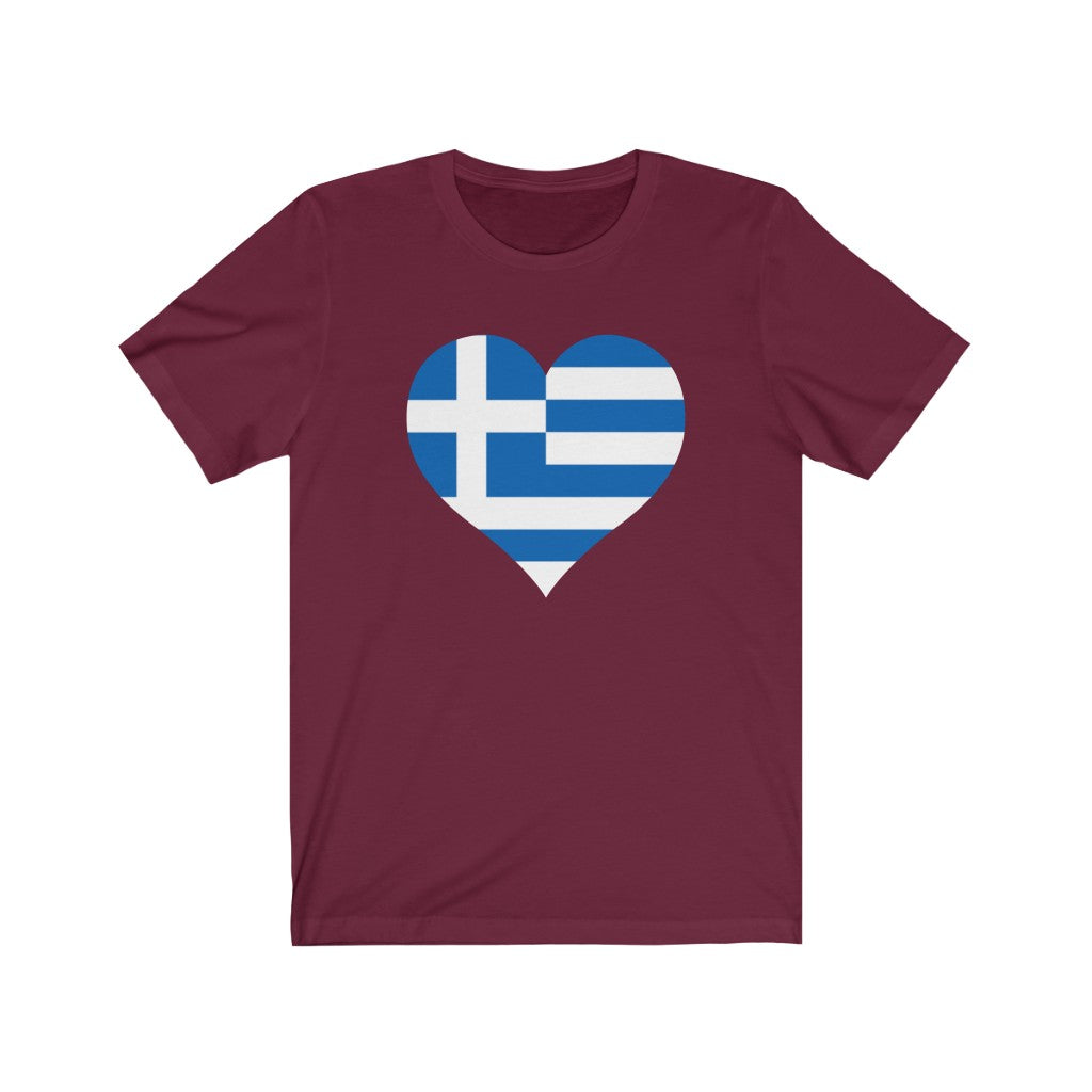 Greece Heart Flag Premium Tee - Unisex