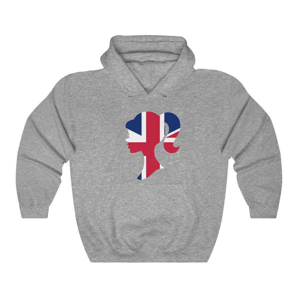 United Kingdom Girl Flag Hoodie Sweatshirt - Unisex