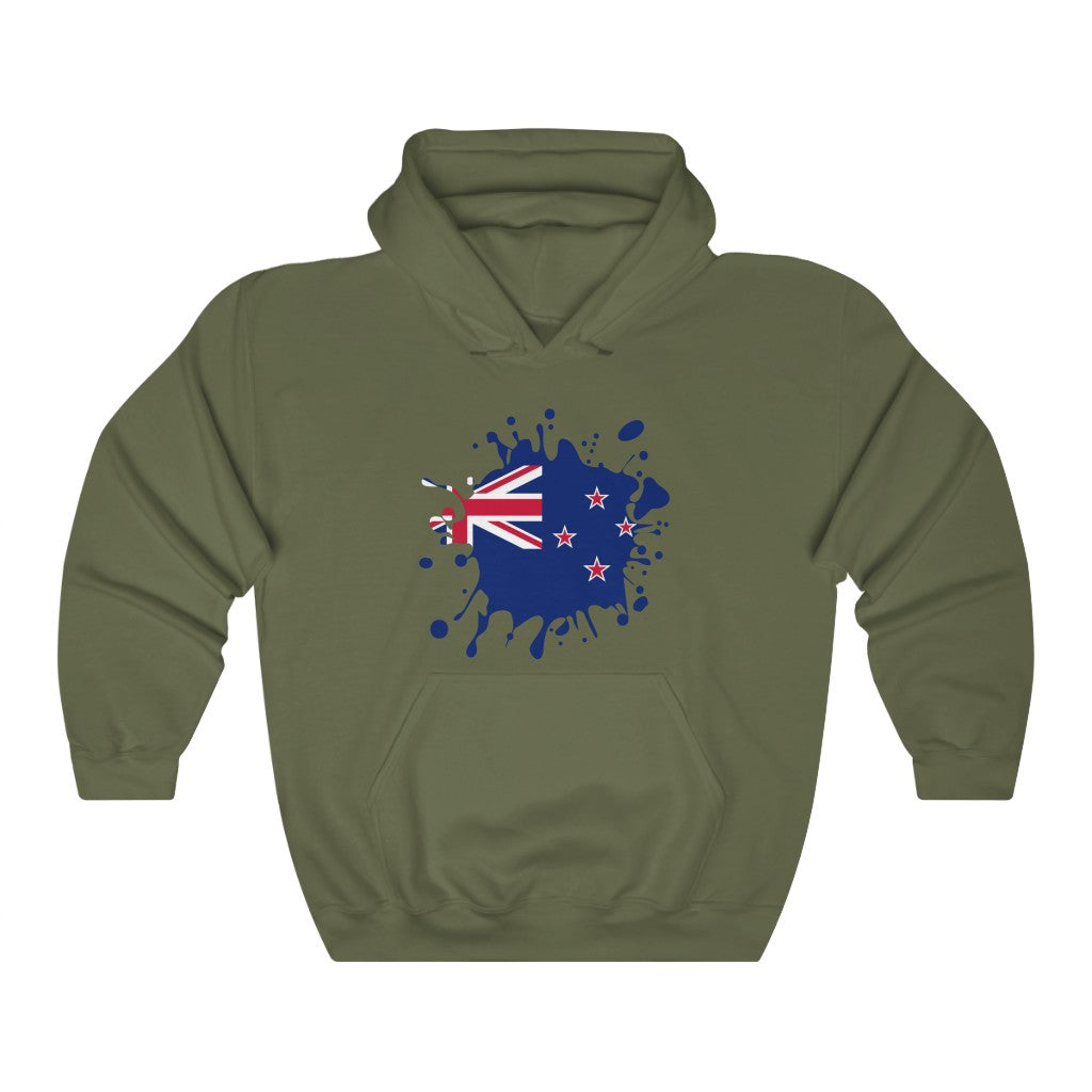New Zealand Splat Flag Hoodie Sweatshirt - Unisex