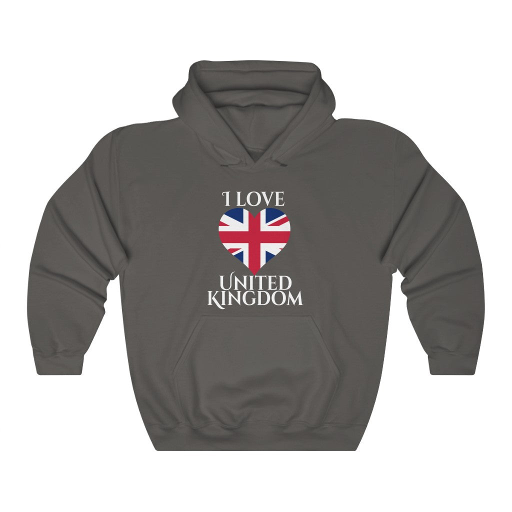 United Kingdom Heart Flag Hoodie Sweatshirt 2 - Unisex