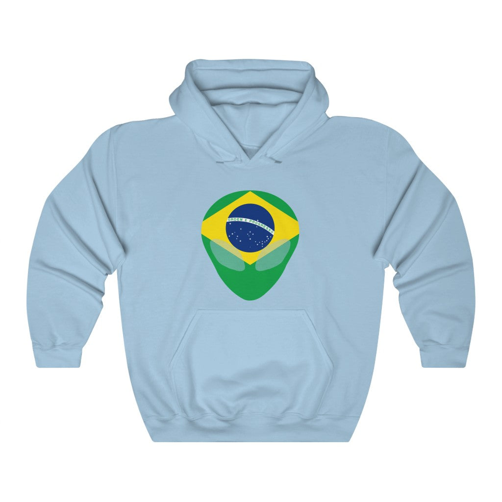 Brazil Alien Flag Hoodie Sweatshirt - Unisex