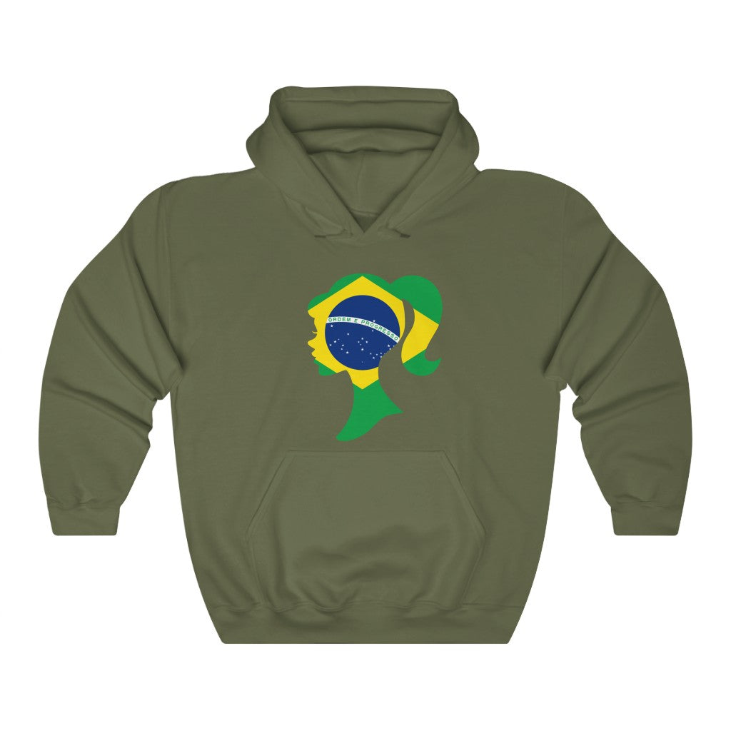 Brazil Girl Flag Hoodie Sweatshirt - Unisex