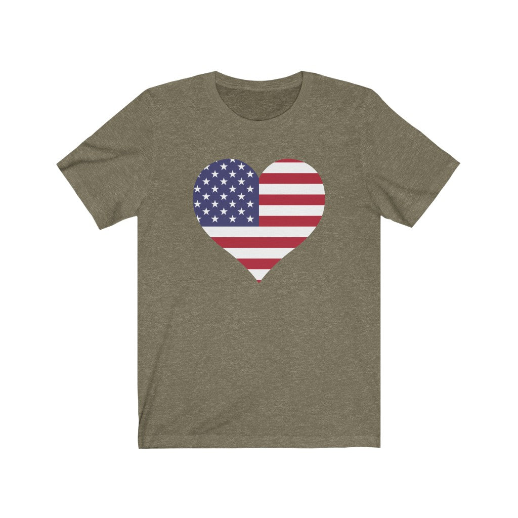 United States of America Heart Flag Premium Tee - Unisex