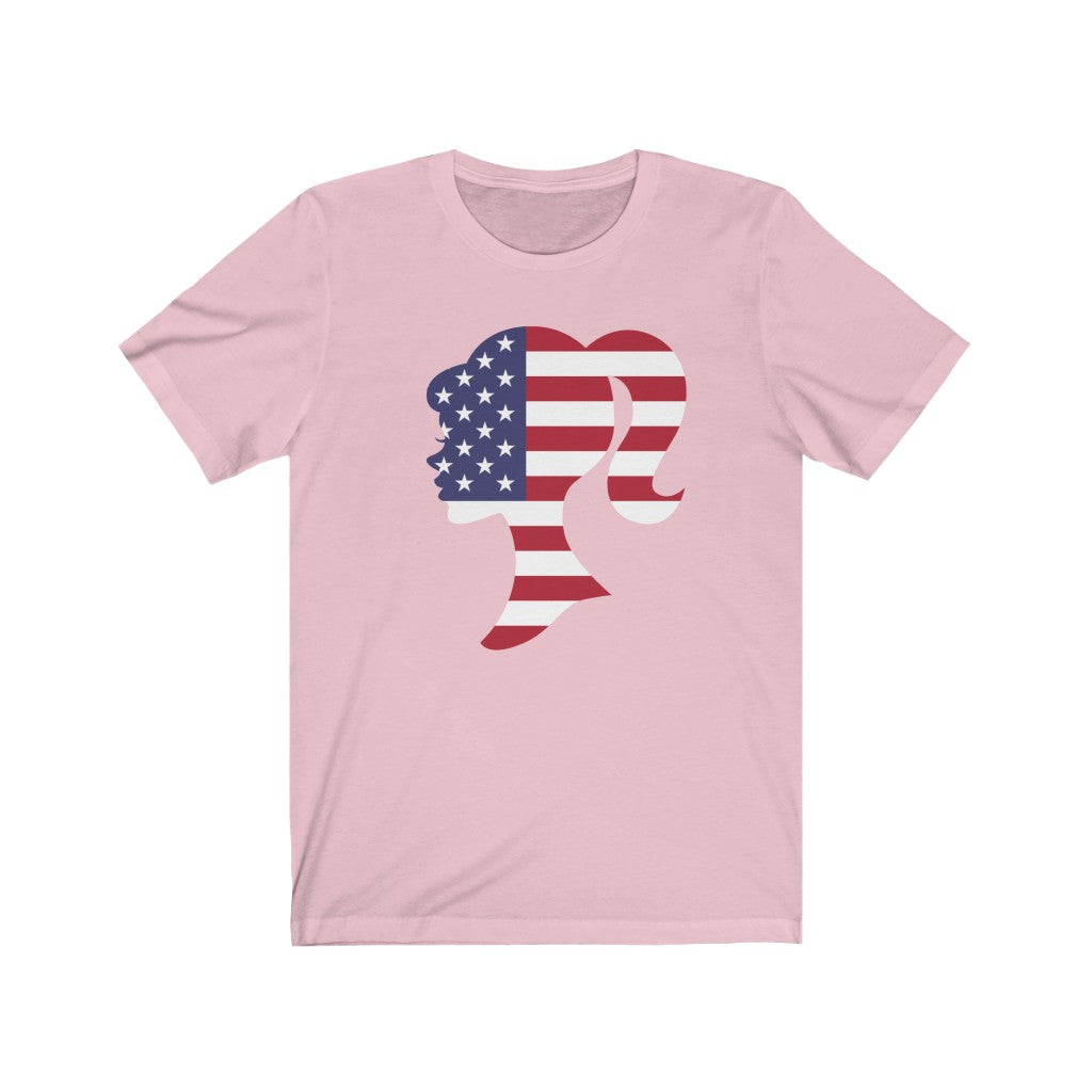United States of America Girl Flag Premium Tee - Unisex