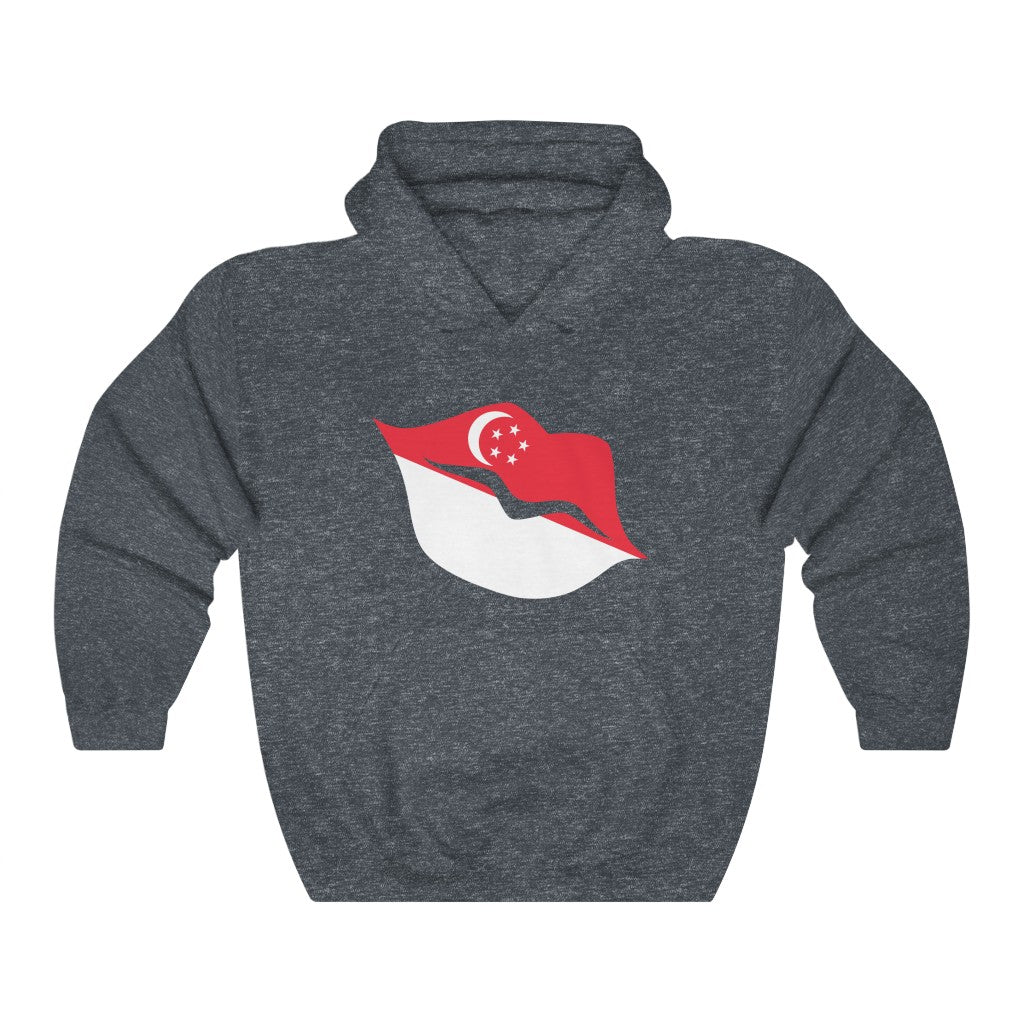 Singapore Lips Flag Hoodie Sweatshirt - Unisex