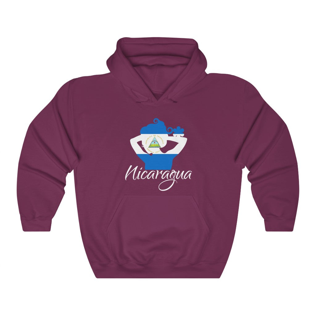 Nicaragua Lady Flag Hoodie Sweatshirt 2 - Unisex
