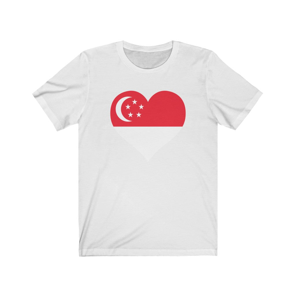 Singapore Heart Flag Premium Tee - Unisex