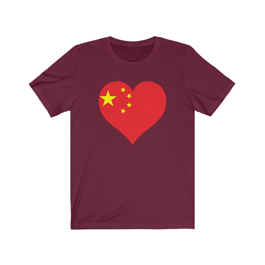 China Heart Flag Premium Tee - Unisex