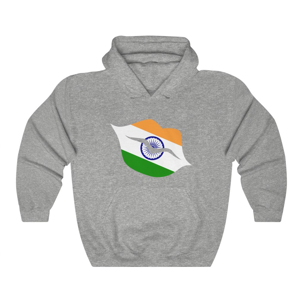 India Lips Flag Hoodie Sweatshirt - Unisex