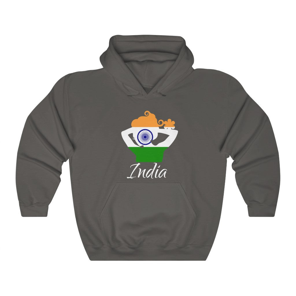 India Lady Flag Hoodie Sweatshirt 2 - Unisex