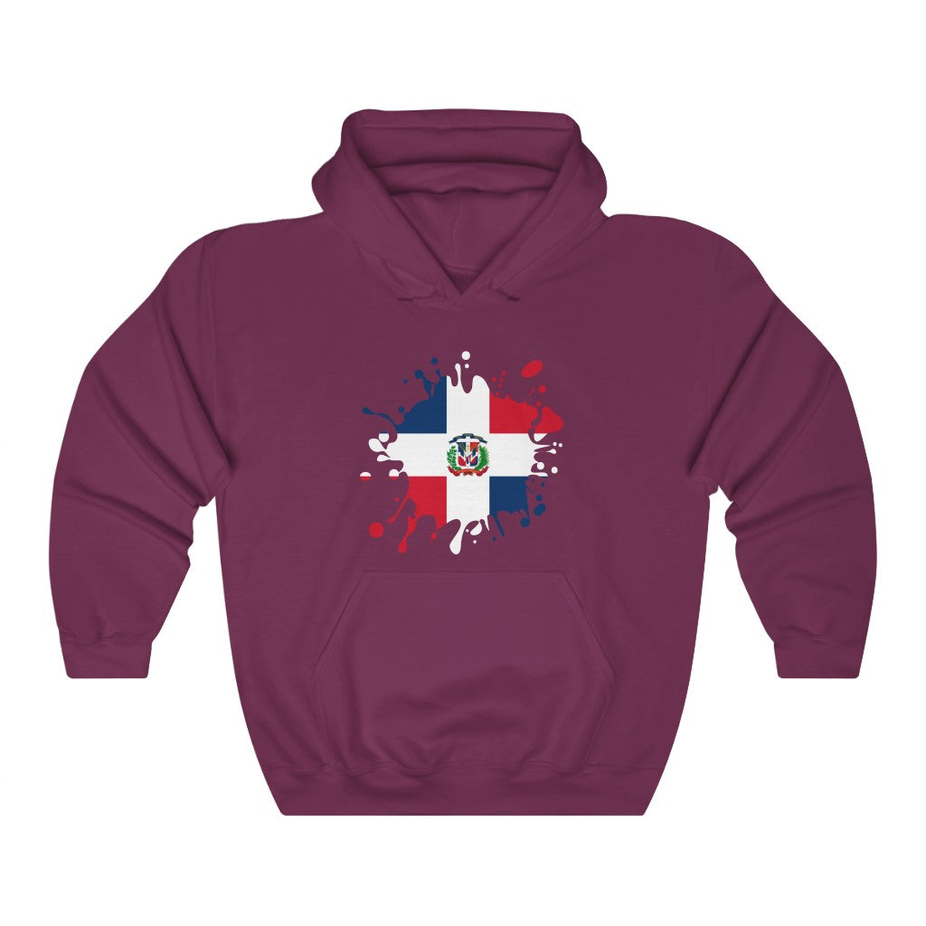 Dominican Republic Splat Flag Hoodie Sweatshirt - Unisex