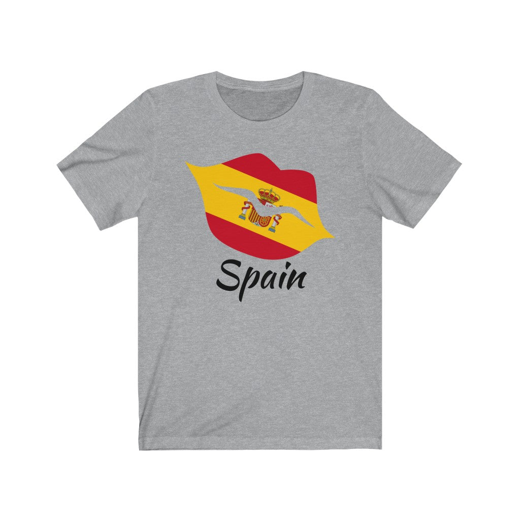 Spain Lips Flag Premium Tee 1 - Unisex
