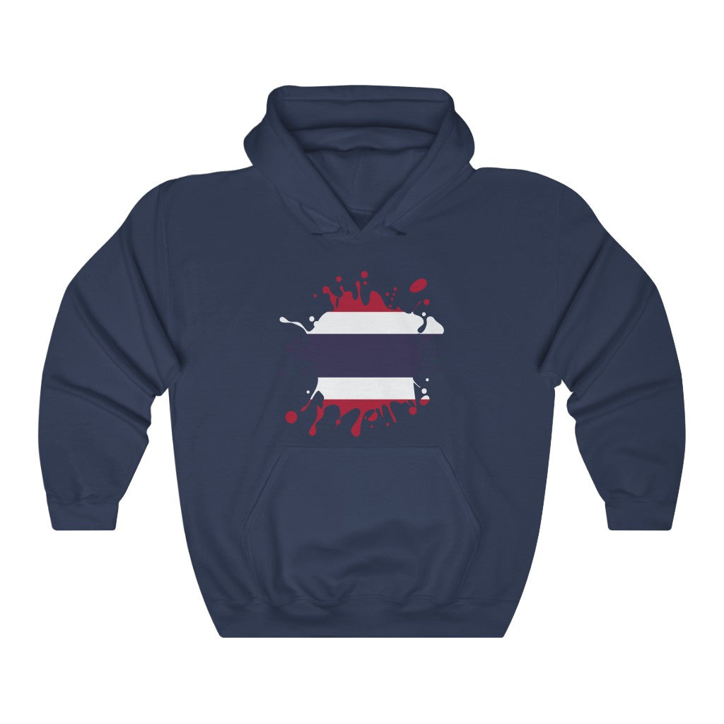 Thailand Splat Flag Hoodie Sweatshirt - Unisex
