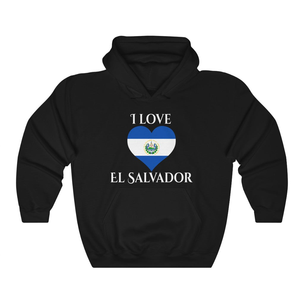 El Salvador Heart Flag Hoodie Sweatshirt 2 - Unisex