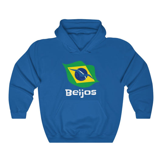 Brazil (Beijos) Lips Flag Hooded Sweatshirt 2 - Unisex