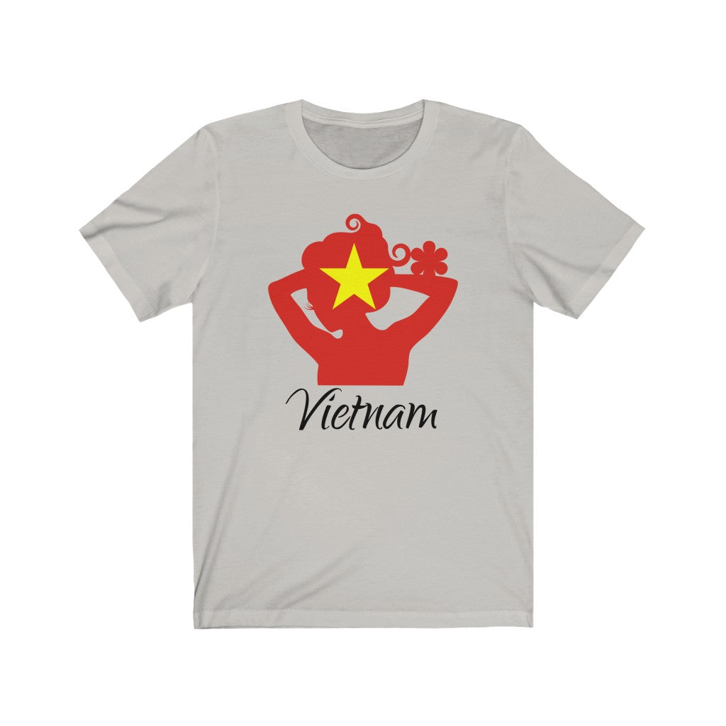 Vietnam Lady Flag Premium Tee 1 - Unisex