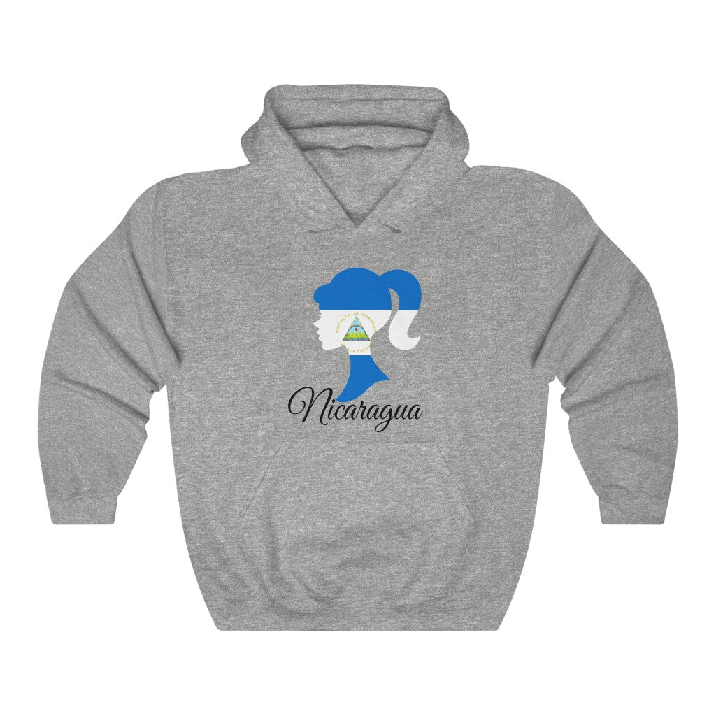 Nicaragua Girl Flag Hoodie Sweatshirt 1 - Unisex