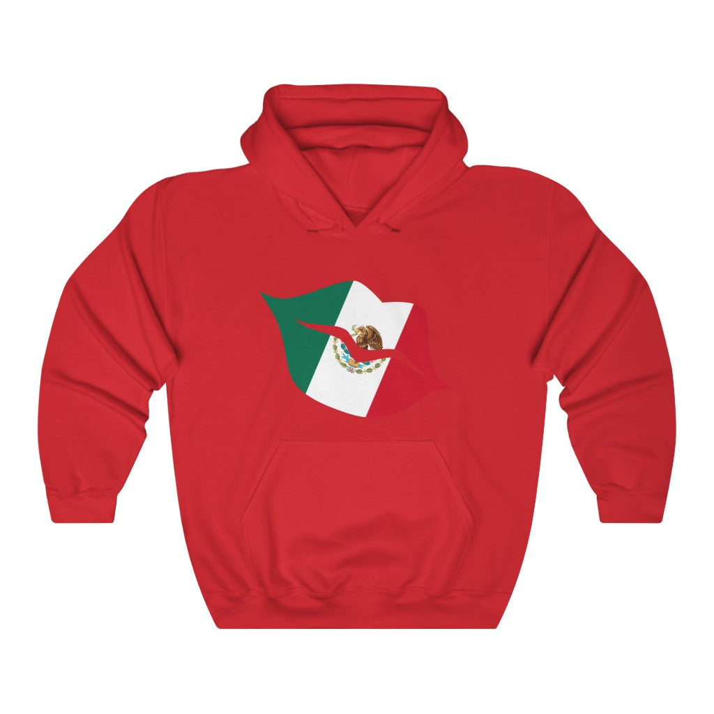 Mexico Lips Flag Hoodie Sweatshirt - Unisex